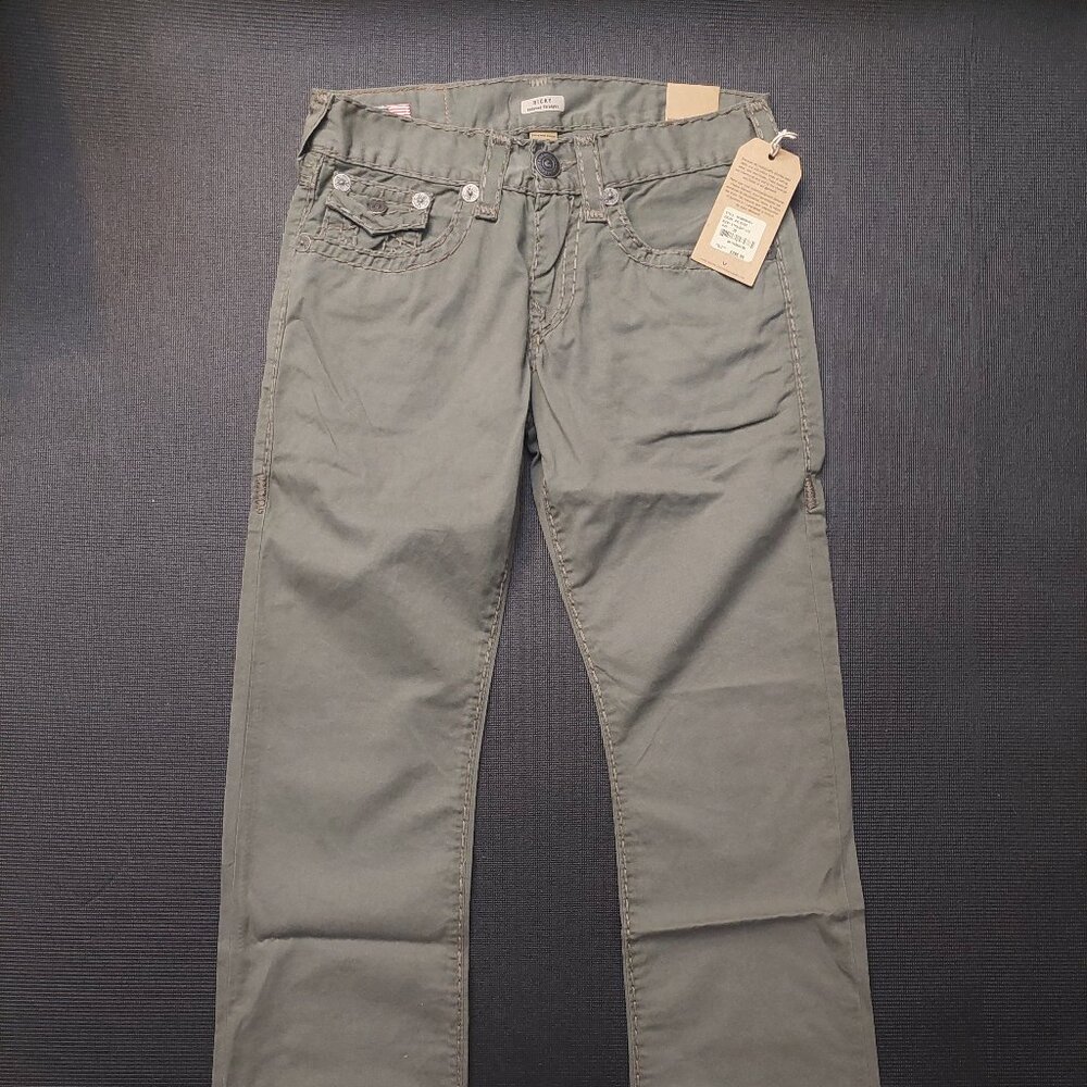True Religion Men's Straight Jeans in Olive